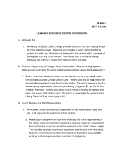 708001 BOT 52203 LEARNING RESOURCE CENTER