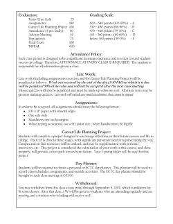 Career/Life Planning Project