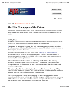 AJR - The Elite Newspaper of the Future