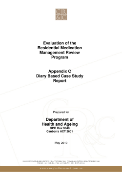 Case Studies Report - Department of Health
