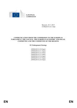 Enlargement Strategy 2015 - European Commission