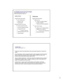 Air Quality Issues and Technologies