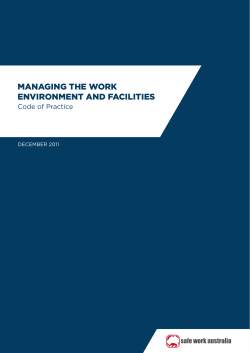 managing the work environment and facilities