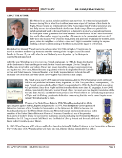 Study Guide Mr. Burke/Pre-AP English