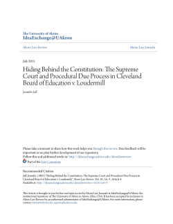 Hiding Behind the Constitution: The Supreme Court and Procedural