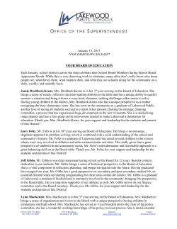 Supt`s Desk, Jan 13 - Lakewood Public Schools