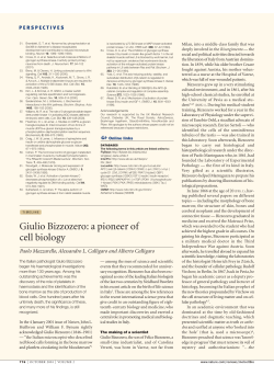 Giulio Bizzozero: a pioneer of cell biology
