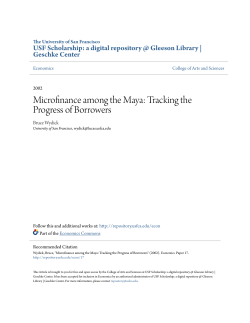 Microfinance among the Maya: Tracking the Progress of Borrowers