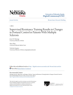 Supervised Resistance Training Results in Changes in Postural