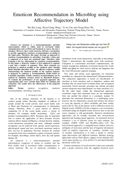 Emoticon Recommendation in Microblog using Affective