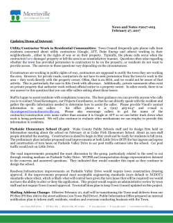 February 17, 2017 - Town of Morrisville