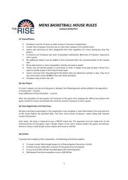 MENS BASKETBALL HOUSE RULES