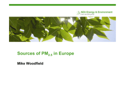 Sources of PM 2.5 in Europe