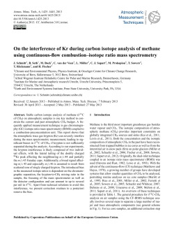 On the interference of Kr during carbon isotope analysis of methane