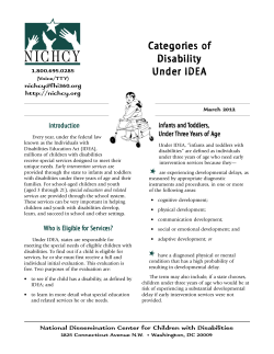 Categories of Disability Under IDEA