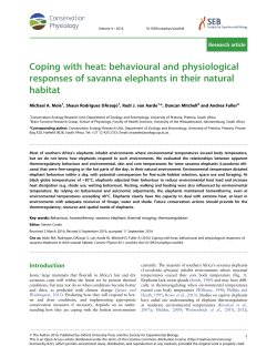 behavioural and physiological responses of savanna elephants in