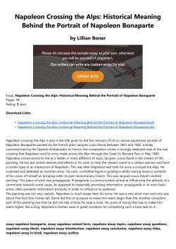 Napoleon Crossing the Alps: Historical Meaning