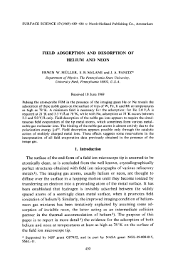 FIELD ADSORPTION AND DESORPTION OF HELIUM AND NEON
