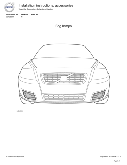 Fog lamps Fog lamps Installation instructions, accessories