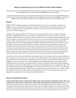 Excerpts from Walden-text
