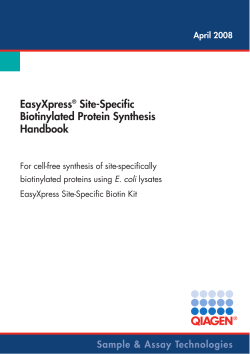 EasyXpress Site-Specific Biotinylated Protein Synthesis