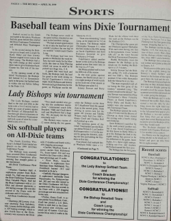 Baseball team wins Dixie Tournament