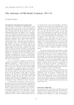 The enclosure of Old Heath Common 1811-18