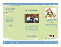 Meet your instructor! Selections Build Life Skills!