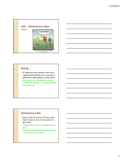 Dichotomous Key