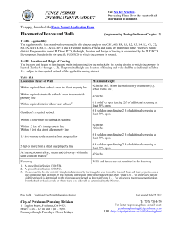 FENCE PERMIT INFORMATION HANDOUT