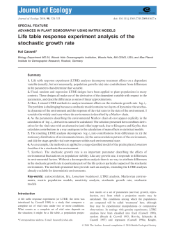 Life table response experiment analysis of the stochastic growth rate