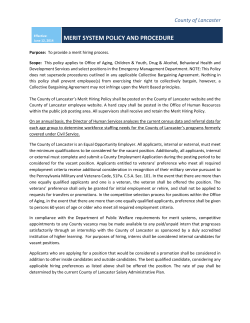 County of Lancaster Merit System Policy