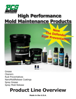 High Performance Mold Maintenance Products
