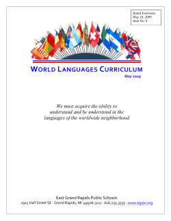 the EGR World Language Curriculum