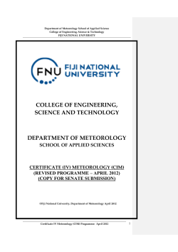 Certificate IV Meteorology