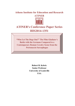ATINER`s Conference Paper Series HIS2014-1351