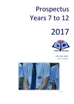 College Prospectus Year 7 - 12