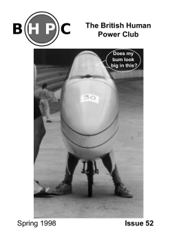 B H P C The British Human Power Club Spring 1998 Issue 52