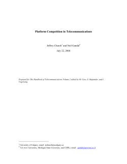 Platform Competition in Telecommunications