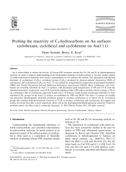 cyclohexane, cyclohexyl and cyclohexene on Au(111)