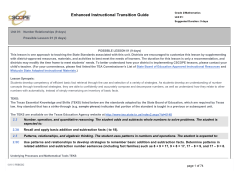 Enhanced Instructional Transition Guide