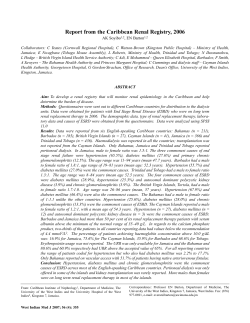 Soyibo, Report from the Caribbean Renal Registry.qxp