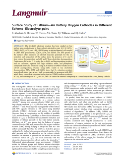 Surface Study of Lithium&ndash;Air Battery Oxygen