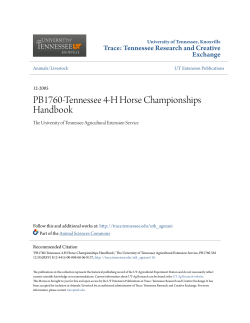 PB1760-Tennessee 4-H Horse Championships Handbook