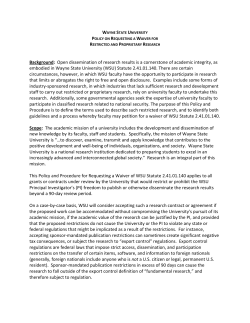 Background: Open dissemination of research results is a