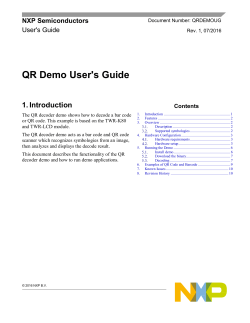 QR Demo User`s Guide