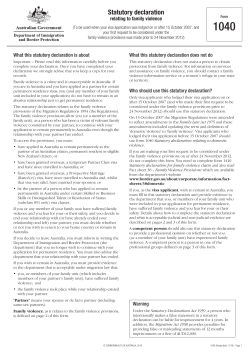 Form 1040 - Statutory declaration relating to family violence