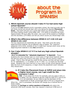 SPANISH - School of Liberal Arts