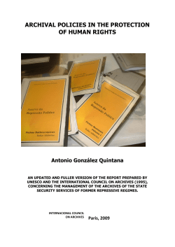 archival policies in the protection of human rights