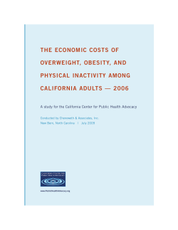 the economic costs of overweight, obesity, and